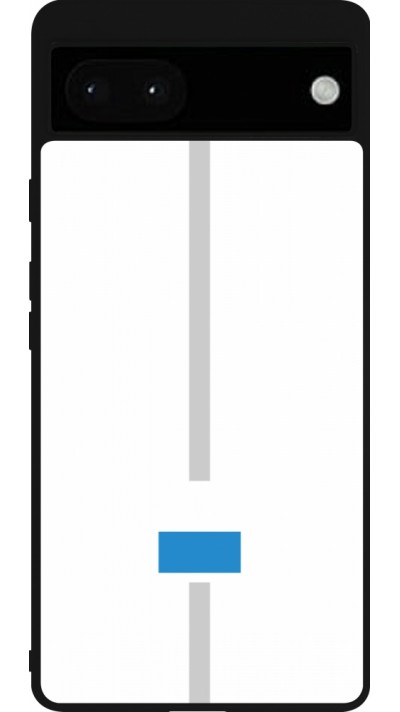 Google Pixel 6a Case Hülle - Silikon schwarz Kanton LU weiss