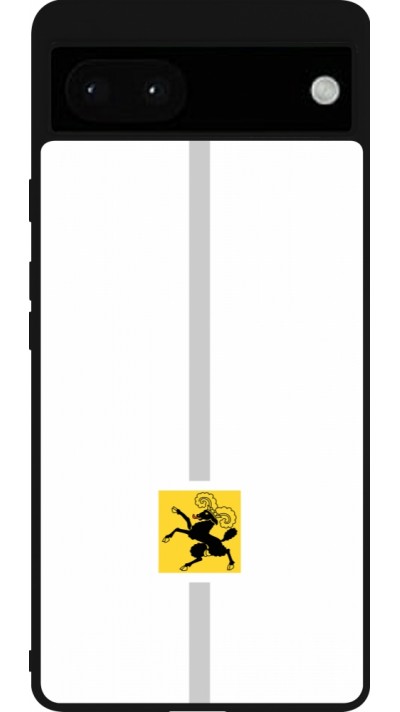 Google Pixel 6a Case Hülle - Silikon schwarz Kanton SH weiss