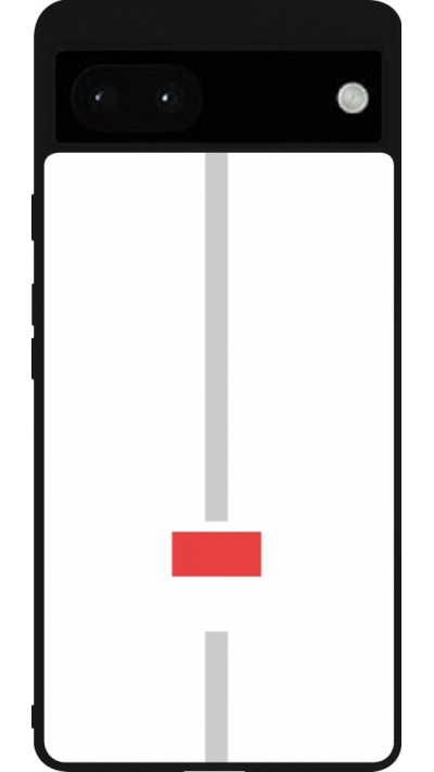 Google Pixel 6a Case Hülle - Silikon schwarz Kanton SO weiss