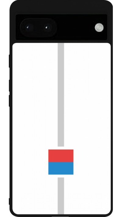 Google Pixel 6a Case Hülle - Silikon schwarz Kanton TI weiss