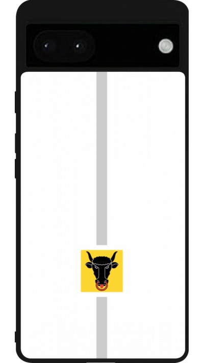 Google Pixel 6a Case Hülle - Silikon schwarz Kanton UR weiss