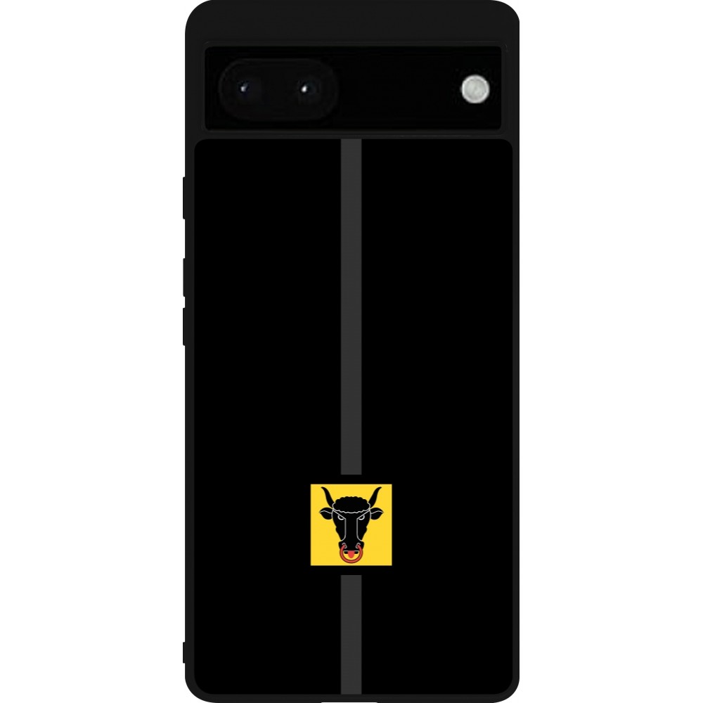 Google Pixel 6a Case Hülle - Silikon schwarz Kanton UR schwarz