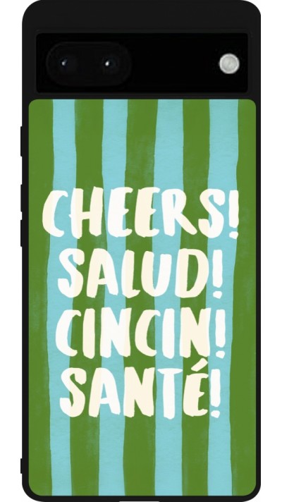 Coque Google Pixel 6a - Silicone rigide noir Cheers 2026