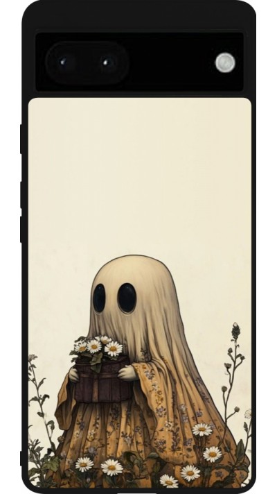 Google Pixel 6a Case Hülle - Silikon schwarz Halloween 2025 Ghost gardener