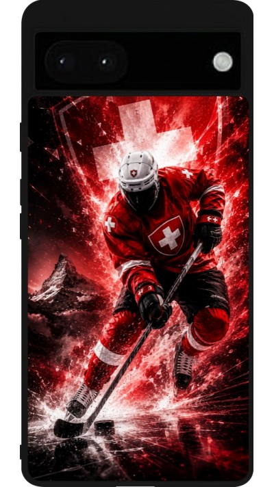 Google Pixel 6a Case Hülle - Silikon schwarz Hockey World Championship Player