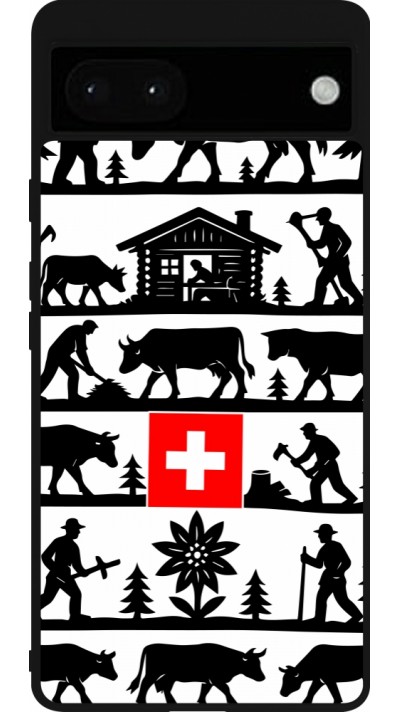 Google Pixel 6a Case Hülle - Silikon schwarz Poya Schweiz 1