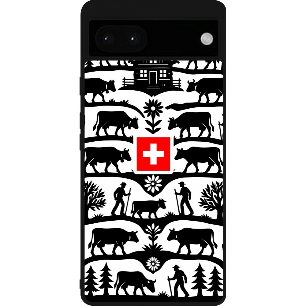 Google Pixel 6a Case Hülle - Silikon schwarz Poya Schweiz 3