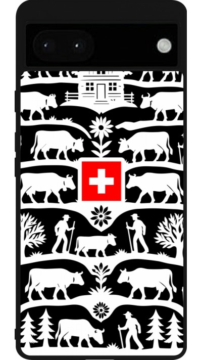 Google Pixel 6a Case Hülle - Silikon schwarz Poya Schweiz 3 schwarz