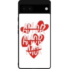 Google Pixel 6a Case Hülle - Silikon schwarz Saint Valentines Day 26 Amor