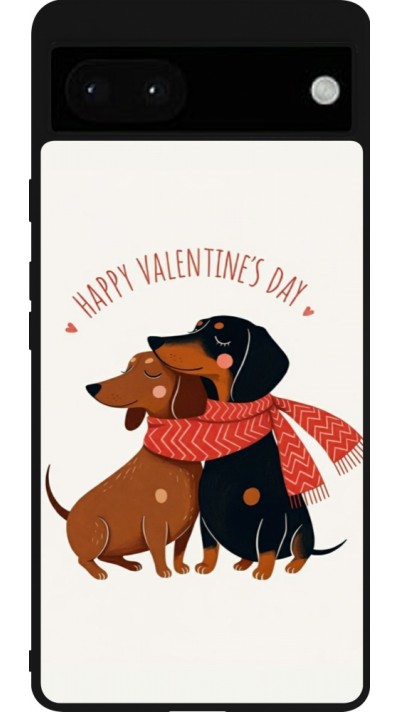 Google Pixel 6a Case Hülle - Silikon schwarz Saint Valentines Day 26 Happy Valentine