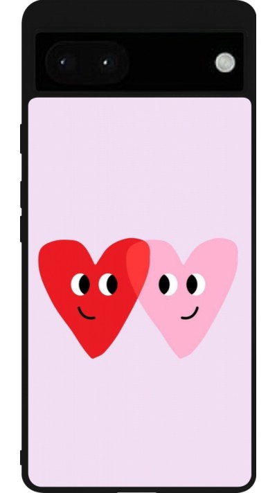 Google Pixel 6a Case Hülle - Silikon schwarz Saint Valentines Day 26 Heart