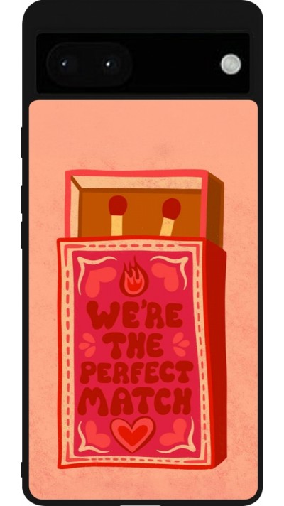 Google Pixel 6a Case Hülle - Silikon schwarz Saint Valentines Day 26 Perfect Match