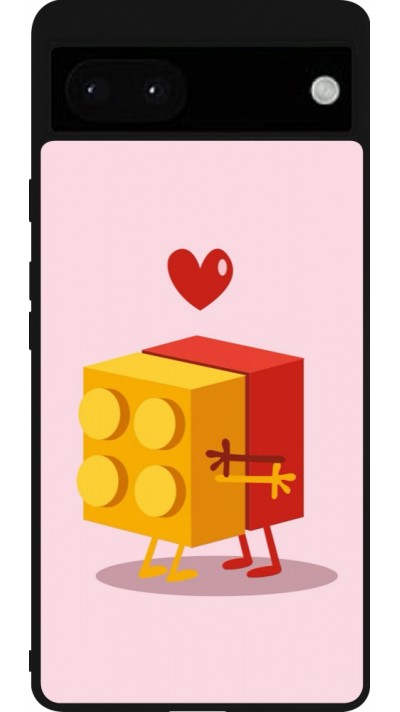 Google Pixel 6a Case Hülle - Silikon schwarz Saint Valentines Day 26 Puzzle