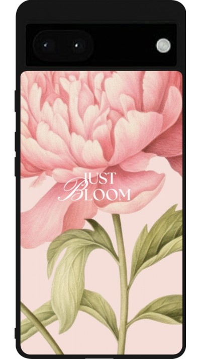 Google Pixel 6a Case Hülle - Silikon schwarz Just Bloom Spring 2026