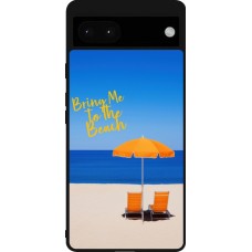 Coque Google Pixel 6a - Silicone rigide noir Summer 2025 Bring me to the beach