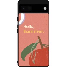 Coque Google Pixel 6a - Silicone rigide noir Summer 2025 Hello summer