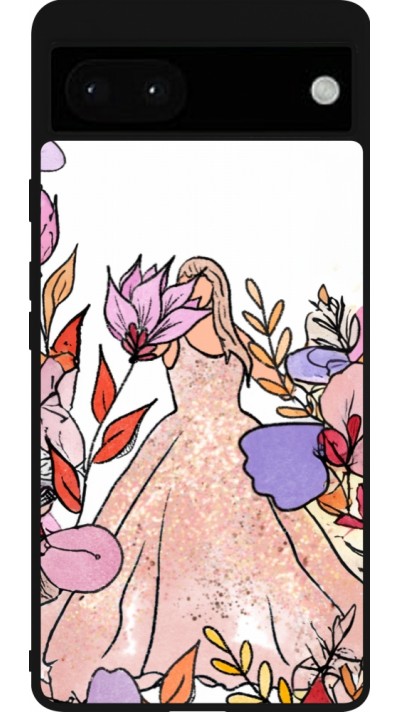 Google Pixel 6a Case Hülle - Silikon schwarz Taylor Swift Sketch - White