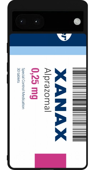 Google Pixel 6a Case Hülle - Silikon schwarz Xanax Alprazolam 2025