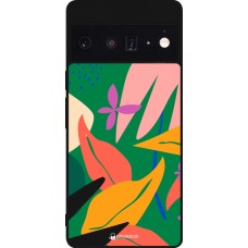 Google Pixel 6 Pro Case Hülle - Silikon schwarz Abstract Jungle