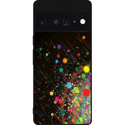 Google Pixel 6 Pro Case Hülle - Silikon schwarz Abstract Bubble Lines