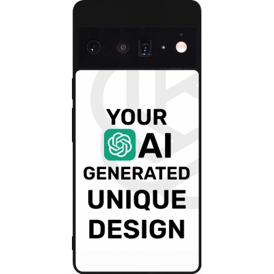 Google Pixel 6 Pro Case Hülle - Silikon schwarz 100% einzigartig erstellt dank Deiner Kreativität und künstlicher Intelligenz (KI)