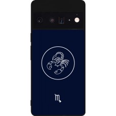 Google Pixel 6 Pro Case Hülle - Silikon schwarz Astrologie Skorpion