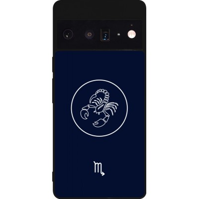 Google Pixel 6 Pro Case Hülle - Silikon schwarz Astrologie Skorpion