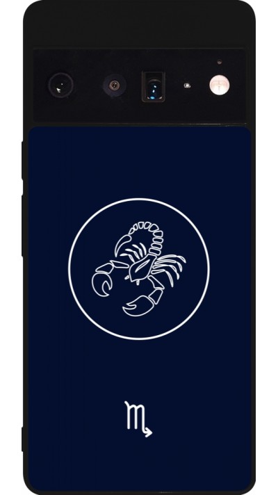 Google Pixel 6 Pro Case Hülle - Silikon schwarz Astrologie Skorpion
