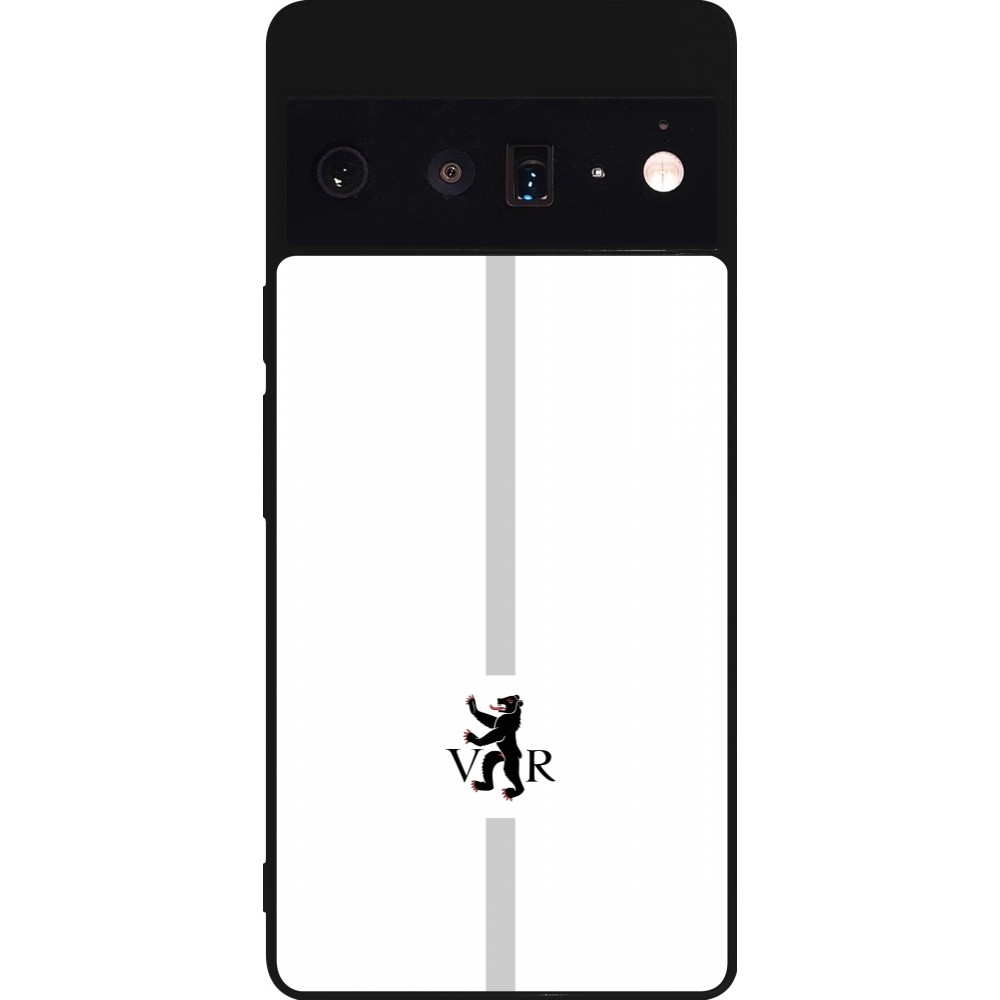 Google Pixel 6 Pro Case Hülle - Silikon schwarz Kanton AR weiss
