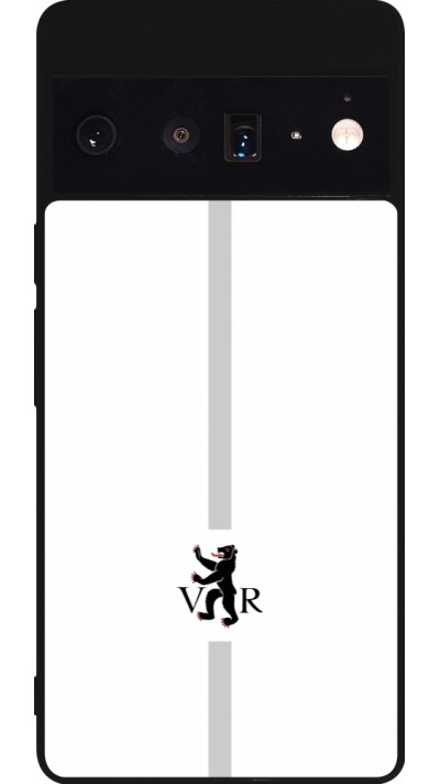 Google Pixel 6 Pro Case Hülle - Silikon schwarz Kanton AR weiss