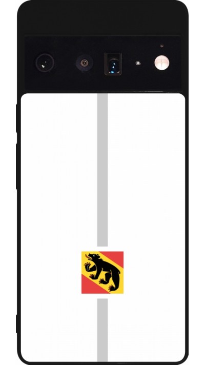 Google Pixel 6 Pro Case Hülle - Silikon schwarz Kanton BE weiss