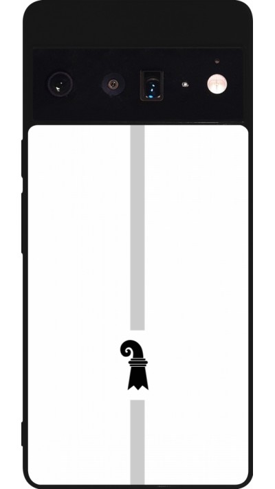Google Pixel 6 Pro Case Hülle - Silikon schwarz Kanton BS weiss