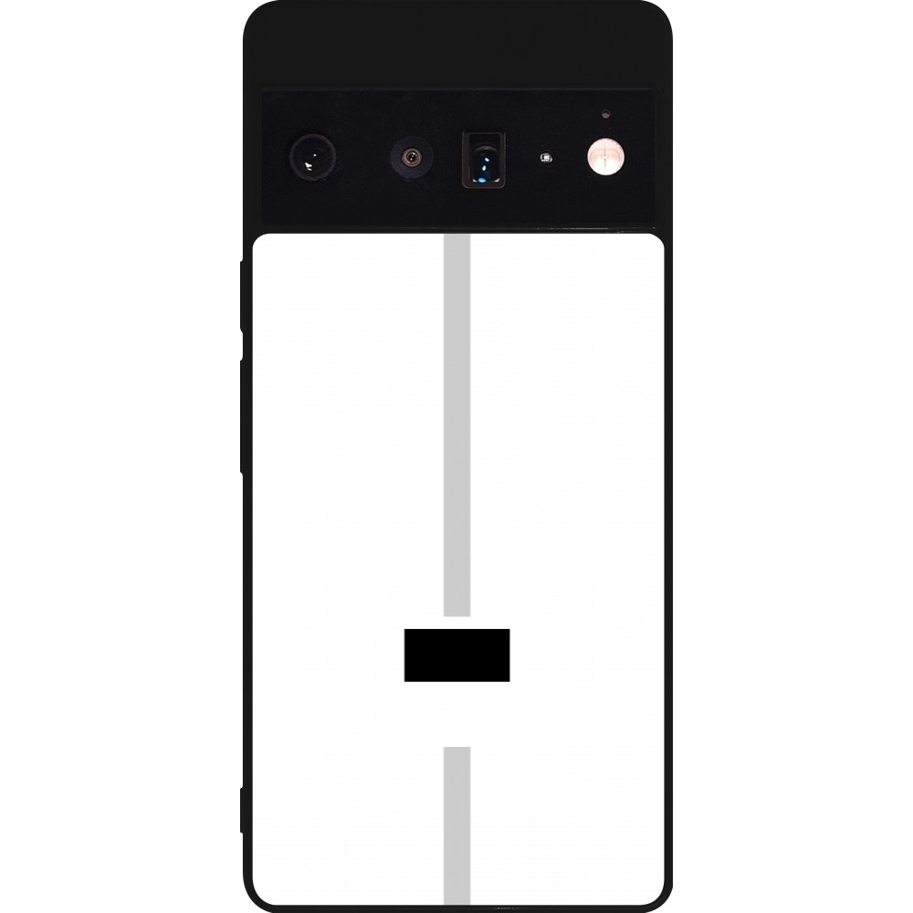 Google Pixel 6 Pro Case Hülle - Silikon schwarz Kanton FR weiss
