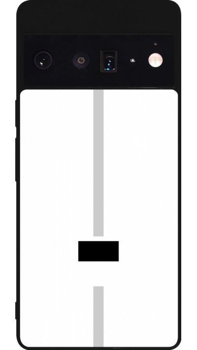 Google Pixel 6 Pro Case Hülle - Silikon schwarz Kanton FR weiss