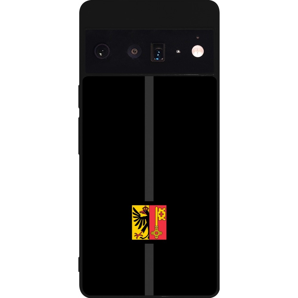 Google Pixel 6 Pro Case Hülle - Silikon schwarz Kanton GE schwarz