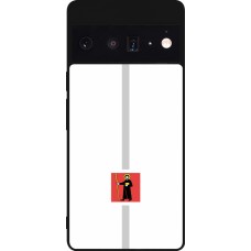 Google Pixel 6 Pro Case Hülle - Silikon schwarz Kanton GL weiss