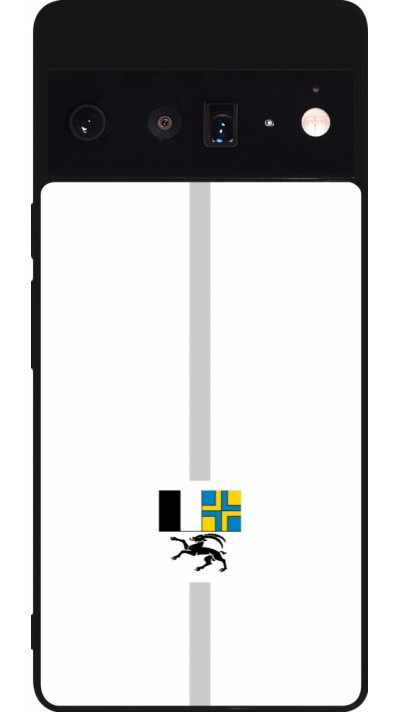 Google Pixel 6 Pro Case Hülle - Silikon schwarz Kanton GR weiss