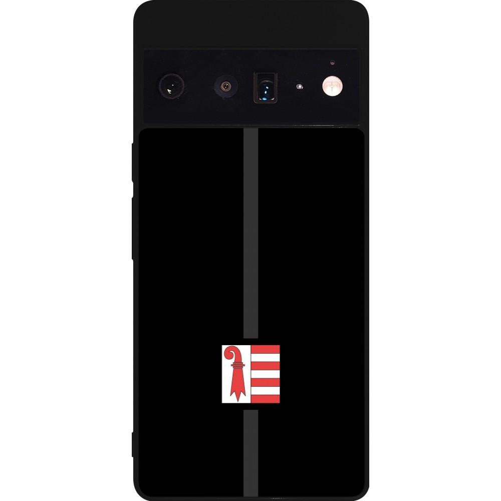 Google Pixel 6 Pro Case Hülle - Silikon schwarz Kanton JU schwarz