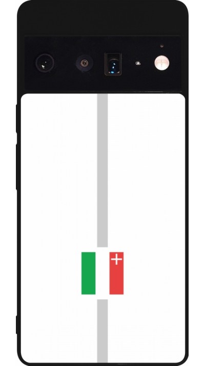 Google Pixel 6 Pro Case Hülle - Silikon schwarz Kanton NE weiss