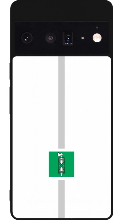Google Pixel 6 Pro Case Hülle - Silikon schwarz Kanton SG weiss