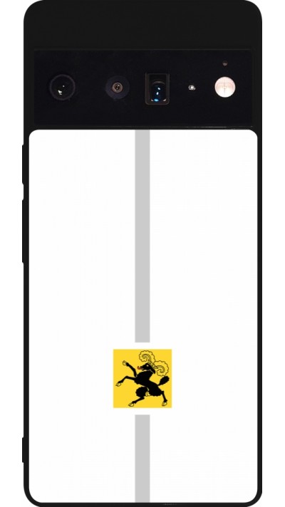 Google Pixel 6 Pro Case Hülle - Silikon schwarz Kanton SH weiss
