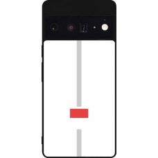 Google Pixel 6 Pro Case Hülle - Silikon schwarz Kanton SO weiss