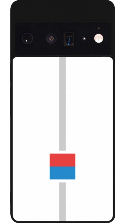 Google Pixel 6 Pro Case Hülle - Silikon schwarz Kanton TI weiss