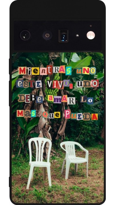 Google Pixel 6 Pro Case Hülle - Silikon schwarz Chairs DTMF