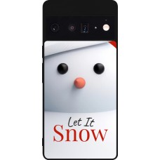 Coque Google Pixel 6 Pro - Silicone rigide noir Christmas 25 Xmas Snowman