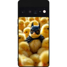 Google Pixel 6 Pro Case Hülle - Silikon schwarz Easter 2026 Chicken Batman
