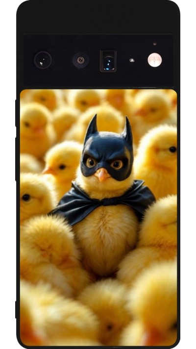 Google Pixel 6 Pro Case Hülle - Silikon schwarz Easter 2026 Chicken Batman
