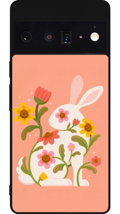 Google Pixel 6 Pro Case Hülle - Silikon schwarz Easter 2026 Rabbit collage
