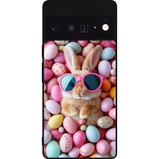 Google Pixel 6 Pro Case Hülle - Silikon schwarz Easter 2026 Rabbit fun
