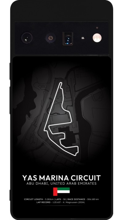 Google Pixel 6 Pro Case Hülle - Silikon schwarz F1 Track 2025 Abu Dhabi